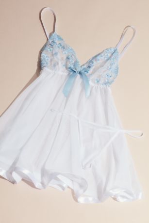 Soft Chiffon Baby Doll with Satin Ribbon Trim Image